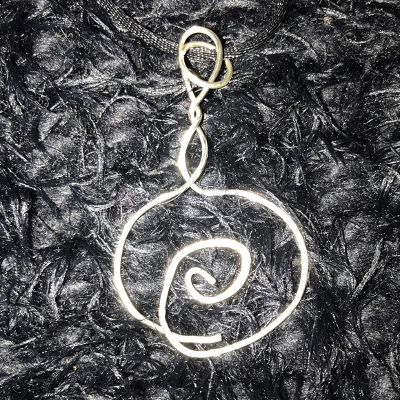 Silver Tone Wire Charm Necklace - Picture 7 of 14